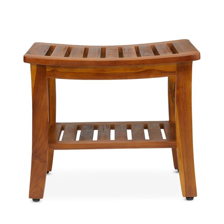 Teak Shower Bench 21 Inch Handcrafted Teak Wood Shower Bench